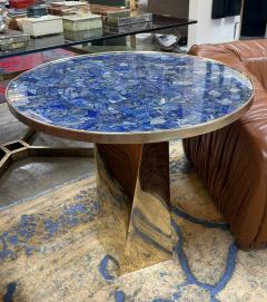 Lapis Lazuli and Bronze Pedestal Table - 4662970