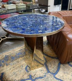 Lapis Lazuli and Bronze Pedestal Table - 4662971