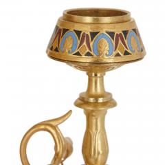 Lapis enamel and gilt bronze garniture - 3902265