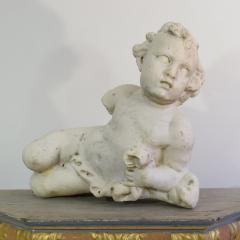 Large 17 18th Century Italian Carved Carrara Marble Baroque Angel Fragment - 4111695