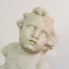 Large 17 18th Century Italian Carved Carrara Marble Baroque Angel Fragment - 4111701