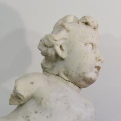 Large 17 18th Century Italian Carved Carrara Marble Baroque Angel Fragment - 4111702