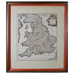 Large 17th Century Hand Colored Map of England and the British Isles by de Wit - 2777199