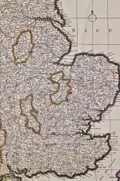 Large 17th Century Hand Colored Map of England and the British Isles by de Wit - 2777296
