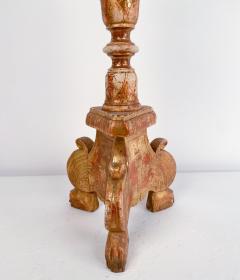Large 18th Century Italian Carved and Giltwood Pricket - 2882123