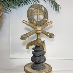 Large 18th Century Processional Cross on Later Base - 3040144