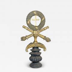 Large 18th Century Processional Cross on Later Base - 3044785