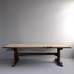 Large 18th Century Refectory Table with Fabric Covered Top - 4049778