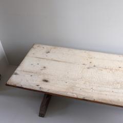 Large 18th Century Refectory Table with Fabric Covered Top - 4049780