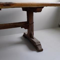 Large 18th Century Refectory Table with Fabric Covered Top - 4049781