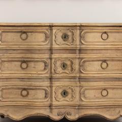 Large 18th c French Bleached Walnut Louis XV Period Serpentine Commode - 3621088