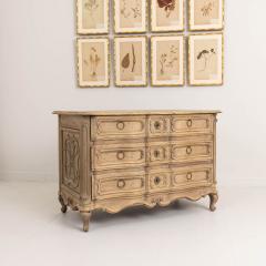 Large 18th c French Bleached Walnut Louis XV Period Serpentine Commode - 3621094