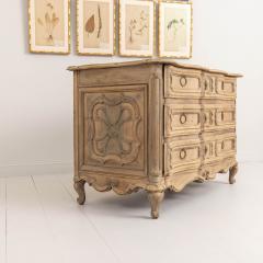 Large 18th c French Bleached Walnut Louis XV Period Serpentine Commode - 3621096