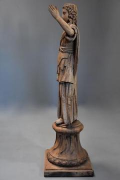Large 18th century highly decorative life size carved oak figure - 4774325