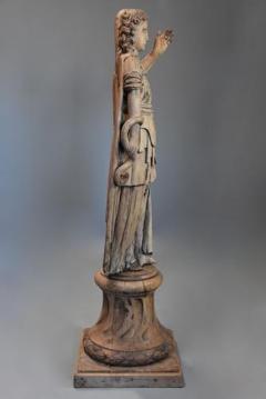 Large 18th century highly decorative life size carved oak figure - 4774326