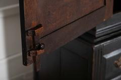 Large 18thC English Ebonised Oak Livery Cupboard - 4112649
