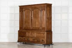 Large 18thC English Oak Livery Cupboard - 4441627