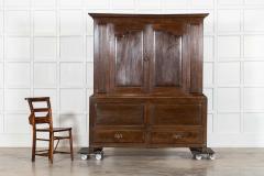 Large 18thC English Oak Livery Cupboard - 4476637