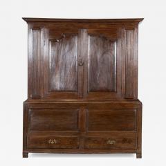 Large 18thC English Oak Livery Cupboard - 4476712