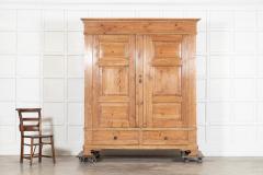 Large 18thC English Pine Armoire Cupboard - 4298009