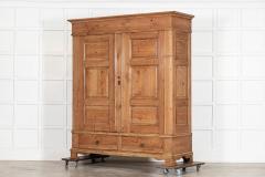 Large 18thC English Pine Armoire Cupboard - 4298010
