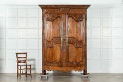 Large 18thC French Carved Walnut Armoire - 3542561