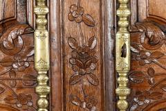 Large 18thC French Carved Walnut Armoire - 3542567
