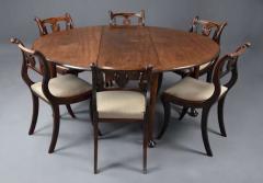 Large 18thc solid walnut drop leaf dining table of fine faded patina - 4756005