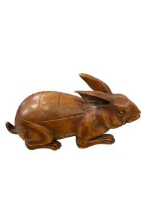 Large 1900s hand craft rabbit box - 4587083