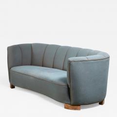 Large 1940s Danish sofa with petrol upholstery - 843675