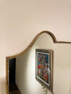 Large 1950s Shield Brass Mirror - 2928889
