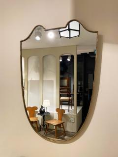 Large 1950s Shield Brass Mirror - 2928893
