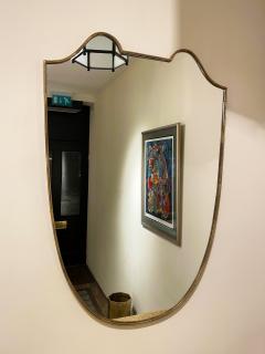 Large 1950s Shield Brass Mirror - 2928896