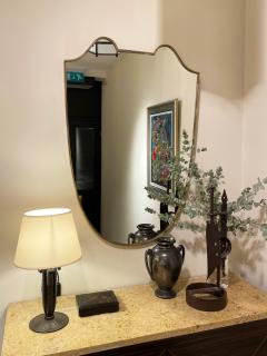 Large 1950s Shield Brass Mirror - 2928897