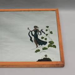 Large 1950th Illuminated Wood Framed Mirror - 4272214