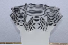 Large 1970s Frosted Glass Handkerchief Italian Vase - 2868953