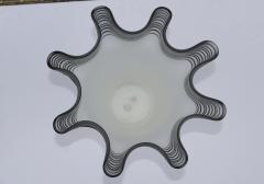 Large 1970s Frosted Glass Handkerchief Italian Vase - 2868954