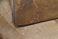 Large 1970s Modernist Stone Abstract Sculpture Signed - 3418082