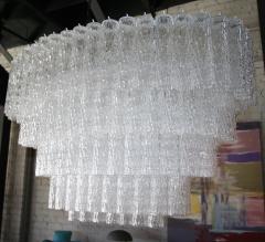 Large 1970s Venini Murano Glass Chandelier with Five Tiers - 261989