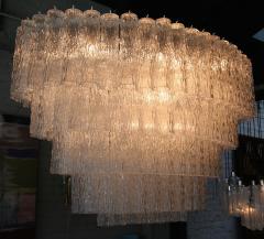 Large 1970s Venini Murano Glass Chandelier with Five Tiers - 261992