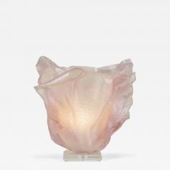 Large 1970s textured pink acrylic free form table lamp - 4795367