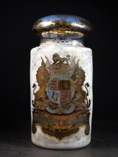 Large 19th C Pharmacy reversed painted Display Dispensing Jar - 1866927