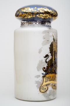 Large 19th C Pharmacy reversed painted Display Dispensing Jar - 1866933