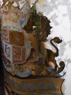 Large 19th C Pharmacy reversed painted Display Dispensing Jar - 1866935