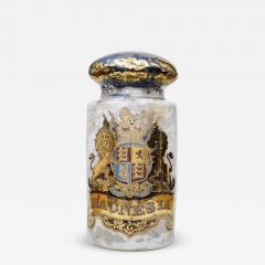 Large 19th C Pharmacy reversed painted Display Dispensing Jar - 1875681