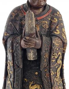 Large 19th Century Carved and Painted Daoist Divinity circa 1840 - 3868339