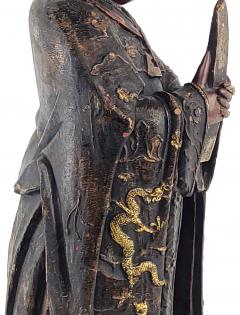 Large 19th Century Carved and Painted Daoist Divinity circa 1840 - 3868340