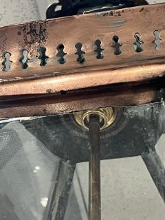 Large 19th Century Copper and Brass French Lantern Chandelier - 4098937