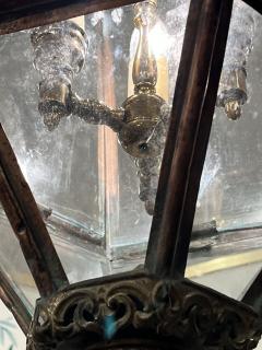 Large 19th Century Copper and Brass French Lantern Chandelier - 4098938
