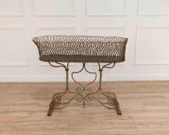 Large 19th Century French Wrought Iron Planter Napoleon III Period - 4481129